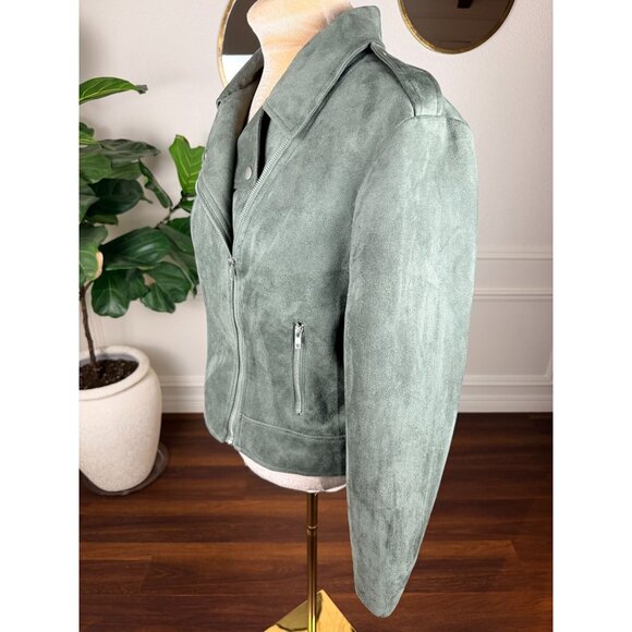 BB Dakota Faux Suede Moto Bomber Jacket | elevated streetwear | XXL | NWOT - Picture 7 of 13